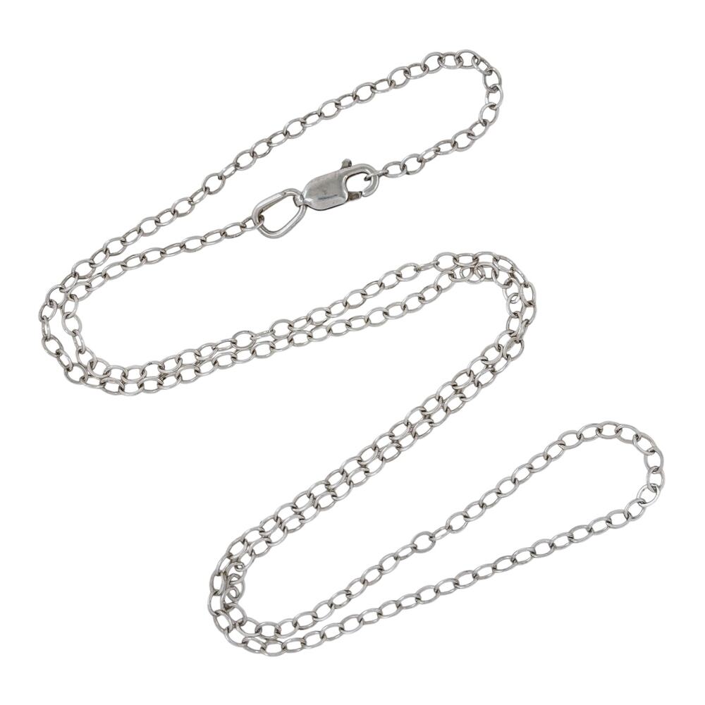 Estate Sterling Silver 925 2.3mm Curb Link Chain Necklace 19"